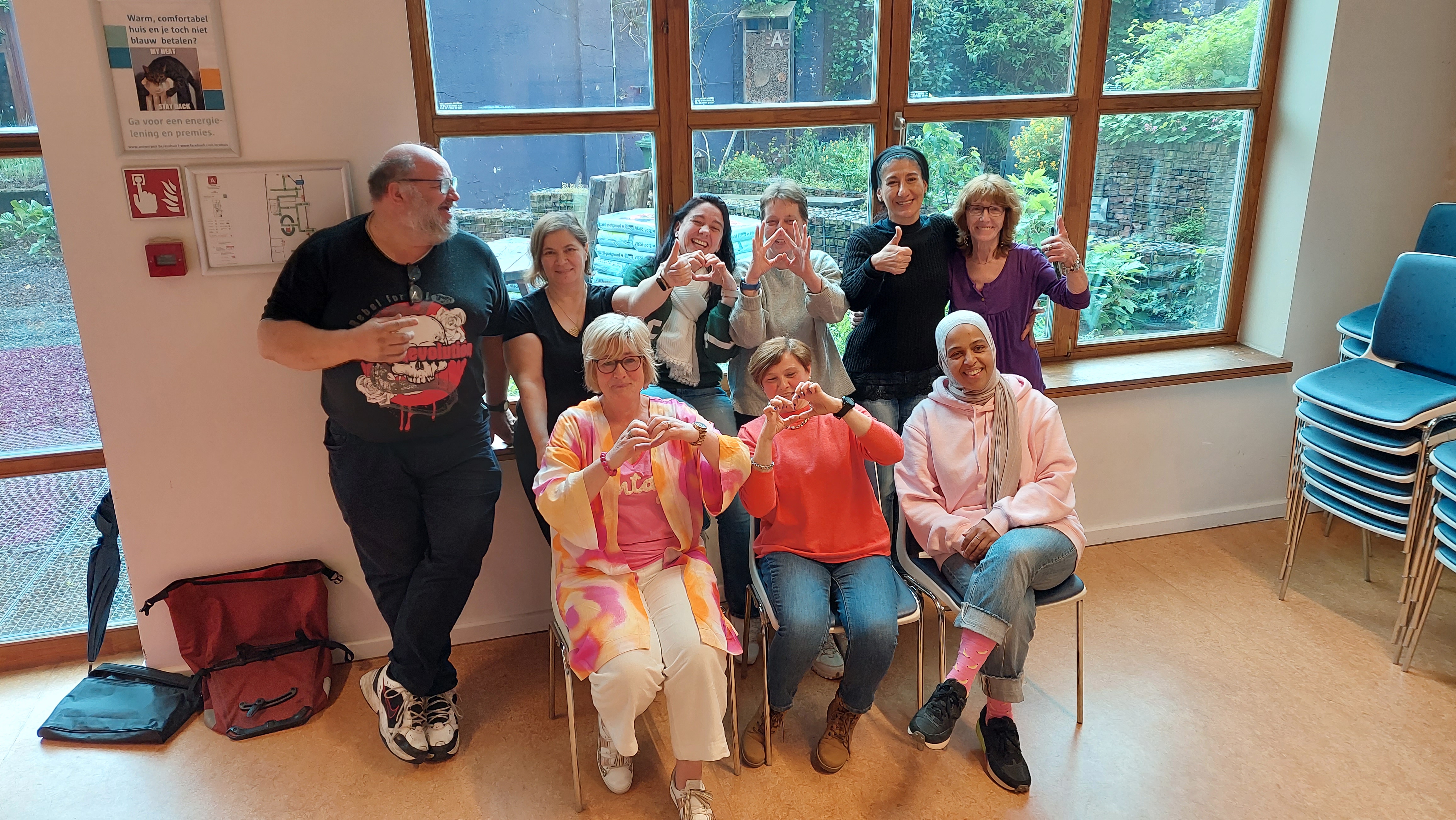 foto van een groepje busbegeleiders 